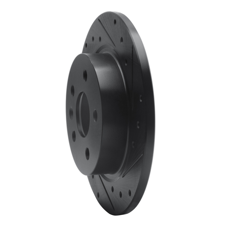 Buick Encore Brake Rotor (1) - Rear Right - R1 Concepts - Drilled & Slotted - Black - `11-`22